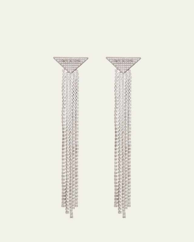 Crystal Logo Symbole Chandelier Earrings